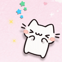dreamy kitty - happy cat meow with sparkles