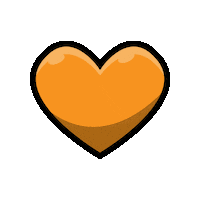 Heart Orangeheart Sticker by Oom Bigbo
