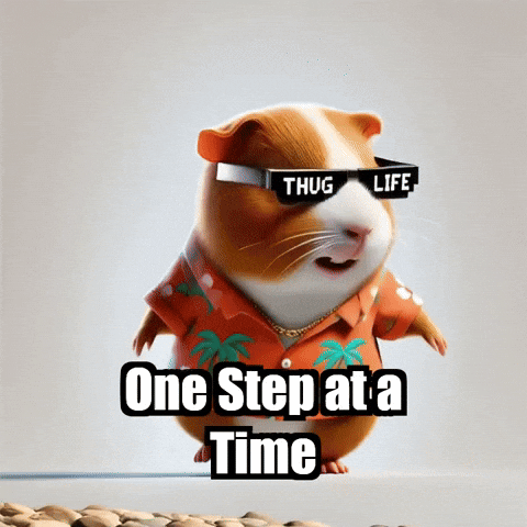 One Step At A Time Wisdom GIF by Guinea Gambino