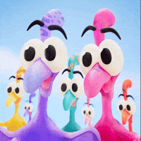 Excited 3D GIF by Claynosaurz