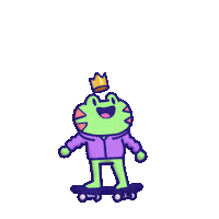 Dwindlebag magic frog skateboard skateboarding Sticker