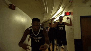 GonzagaBulldogs smile celebration basketball win GIF