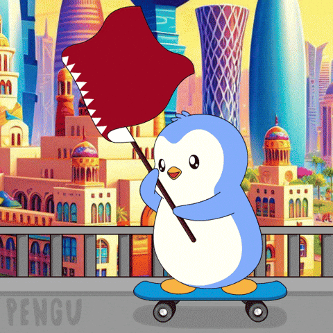 Penguin Flag GIF by Pudgy Penguins
