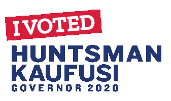 Kaufusi Sticker by Huntsman for Governor 2020