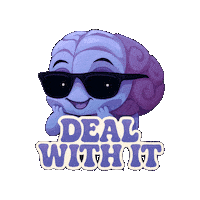 Sunglasses Deal With It Sticker by Raena AI