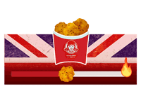 Fire Britain Sticker by Wendy's