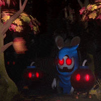 Red Eyes Dark Forest GIF by Mario + Rabbids