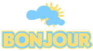 Good Morning Hello Sticker by Aurelie Magnan