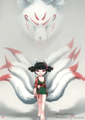 Cissrawk giphygifmaker animated white wolf cissrawk GIF