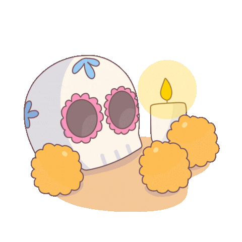 Skull Candle Sticker