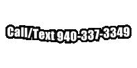 Calltext 940-337-3349 Sticker by Tanya Ruff