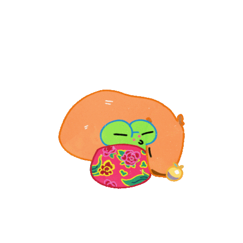 Sleepy Frog Sticker
