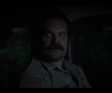 indreadible giphygifmaker giphygifmakermobile angry hopper stranger things GIF