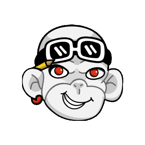 Pondering Big Brain Sticker by Zhot