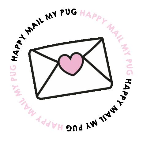 Mail Love Sticker by mypugandco