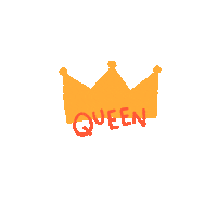 Queen Crown Sticker by Cat and Cat Comics