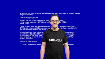Blue Screen Stress GIF by SamMobile