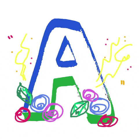 VPHearts giphyupload colorful wahoo letter a GIF