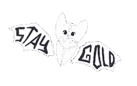 STAYGOLDGRAFIX halloween spooky bat goldenboy Sticker
