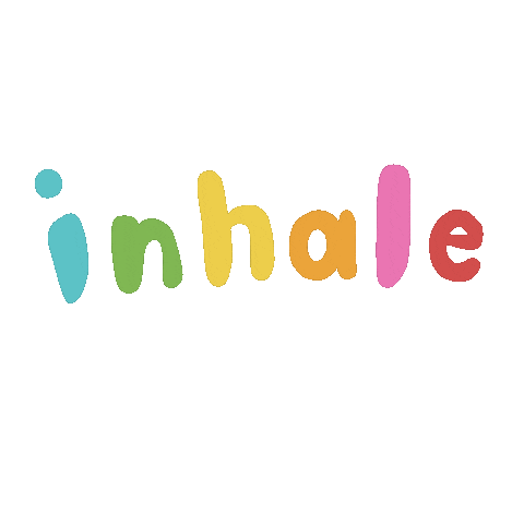 Breathe Inhale Exhale Sticker by aizastbf