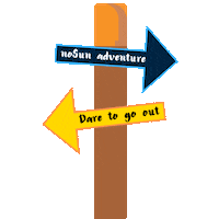 Adventure Sign Sticker by noSun Groepsreizen