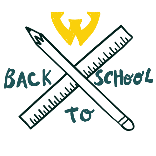 Back To School Gold Sticker by Wayne State University