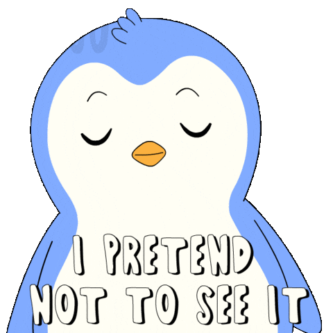 Ignore My Eyes Sticker by Pudgy Penguins