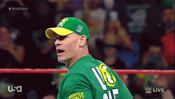 14. Face-Off between Brock Lesnar & John Cena Giphy