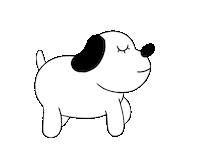 artichokat dog walk perro doggy Sticker