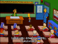 bart simpson laughing GIF