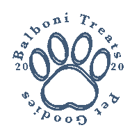 balbonitreats blue dog treats dog paw natural dog treats Sticker