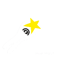 sterossetti space star fly sky Sticker