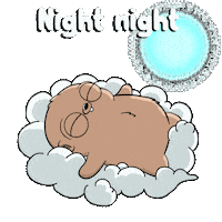 Good Night Yawn Sticker by Fugz Official