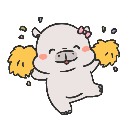 Hippicomics giphyupload cute cheers yay Sticker