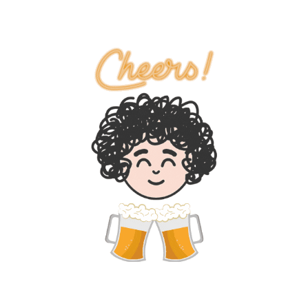 Cheers Bojio Sticker by Auntie Sam SG