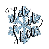 Let It Snow Christmas Sticker