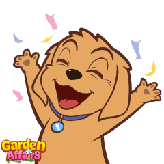 Happy Dog Sticker by GardenAffairs