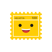 Postage Stamp Thank You Sticker by Swiss Post