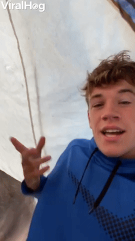 Deer Joins Campers in Tent