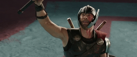 chris hemsworth he is a friend from work GIF
