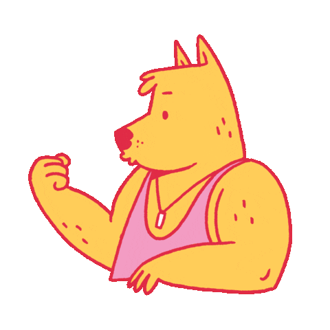 studioslatem giphyupload strong muscles gains Sticker