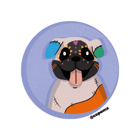 Dog Pug Sticker by copomx