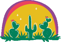 Stars Cactus Sticker by Succulent Studios