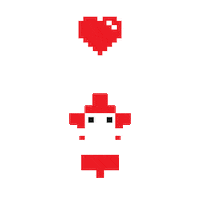 Pixel Love Sticker