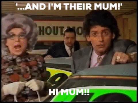 tlschampagne giphygifmaker mum the late show shout motors GIF