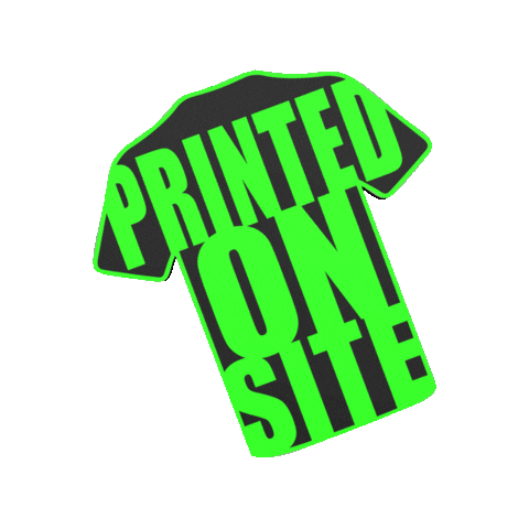 PrintedOnSite giphyupload printed on site Sticker