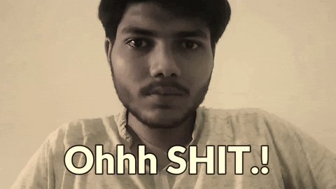 Shock Shit Happens GIF by Raghav Bansal