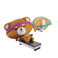 Working Out Sticker by The Plooshies