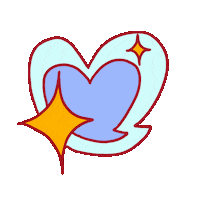 tesketchy heart sparkling blue heart sparkle heart Sticker