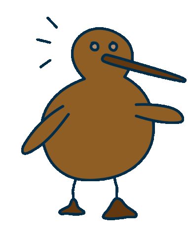 Happy Kiwi Bird Sticker
